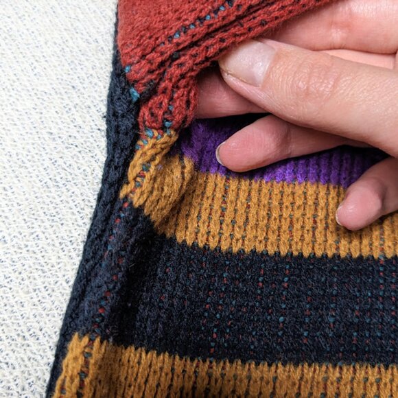 Vintage GItano Sweater Size M Geometric Knit 80s 90s Grandpa Retro Sweatshirt - Picture 4 of 6